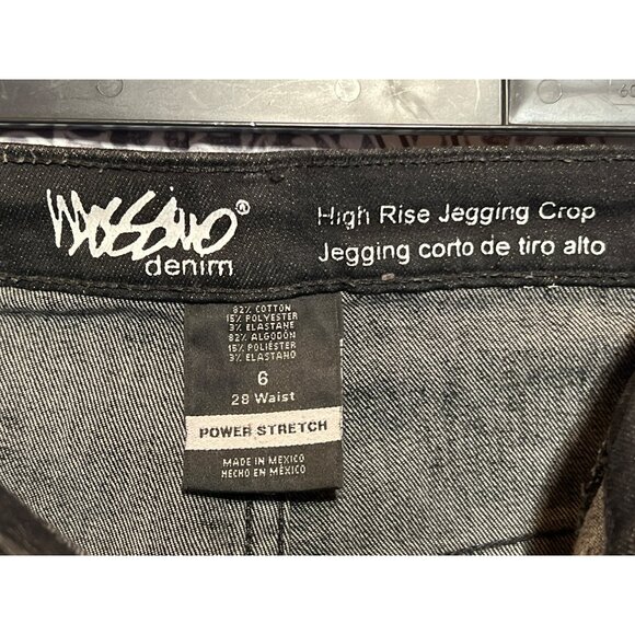 Mossimo Denim High Rise Jegging Crop Size 6 Power Stretch Black - Picture 6 of 9